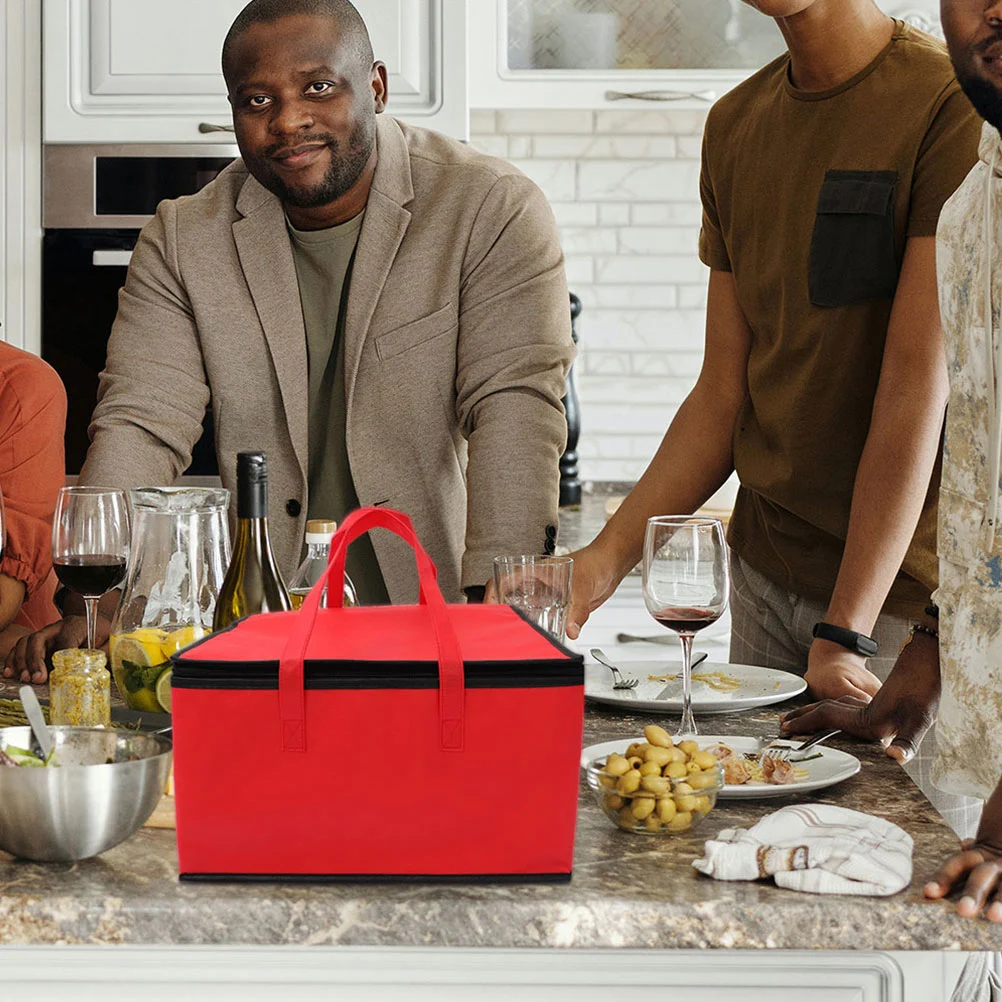 Cake Pizza Takeout Insulated Bag Large-capacity Take-out Food Storage Bag Portable Food Preservation Bag