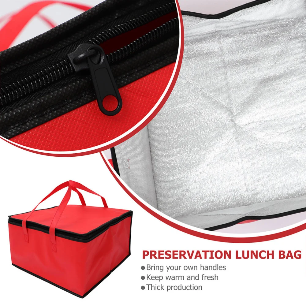 Cake Pizza Takeout Insulated Bag Large-capacity Take-out Food Storage Bag Portable Food Preservation Bag