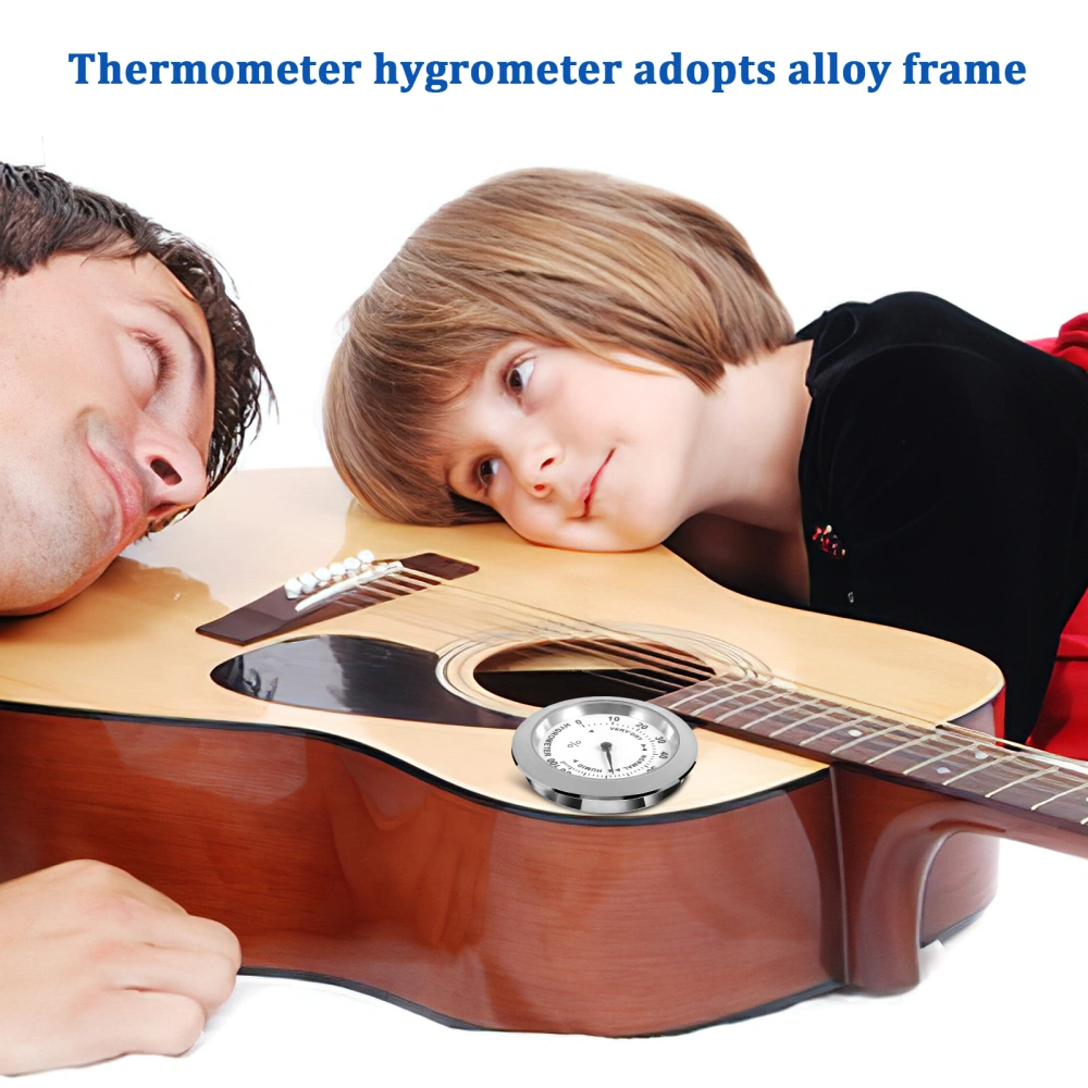 1 Set Violin Thermometer Hygrometer Meter with Acoustic Guitar Humidifiers Musical Instrument Care Supplies