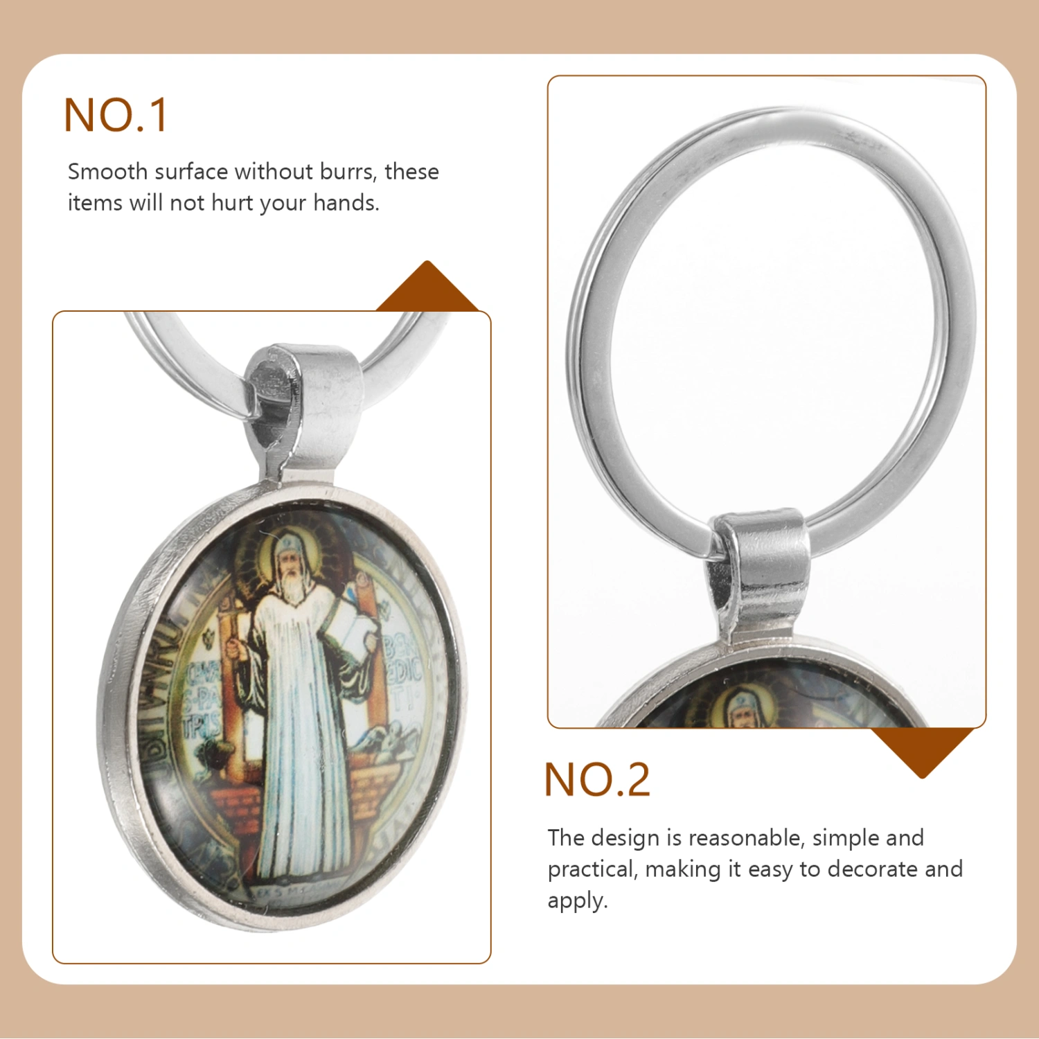 2pcs Delicate Design Keychains Key Pendants For Decor Festive Gifts Key Ornaments
