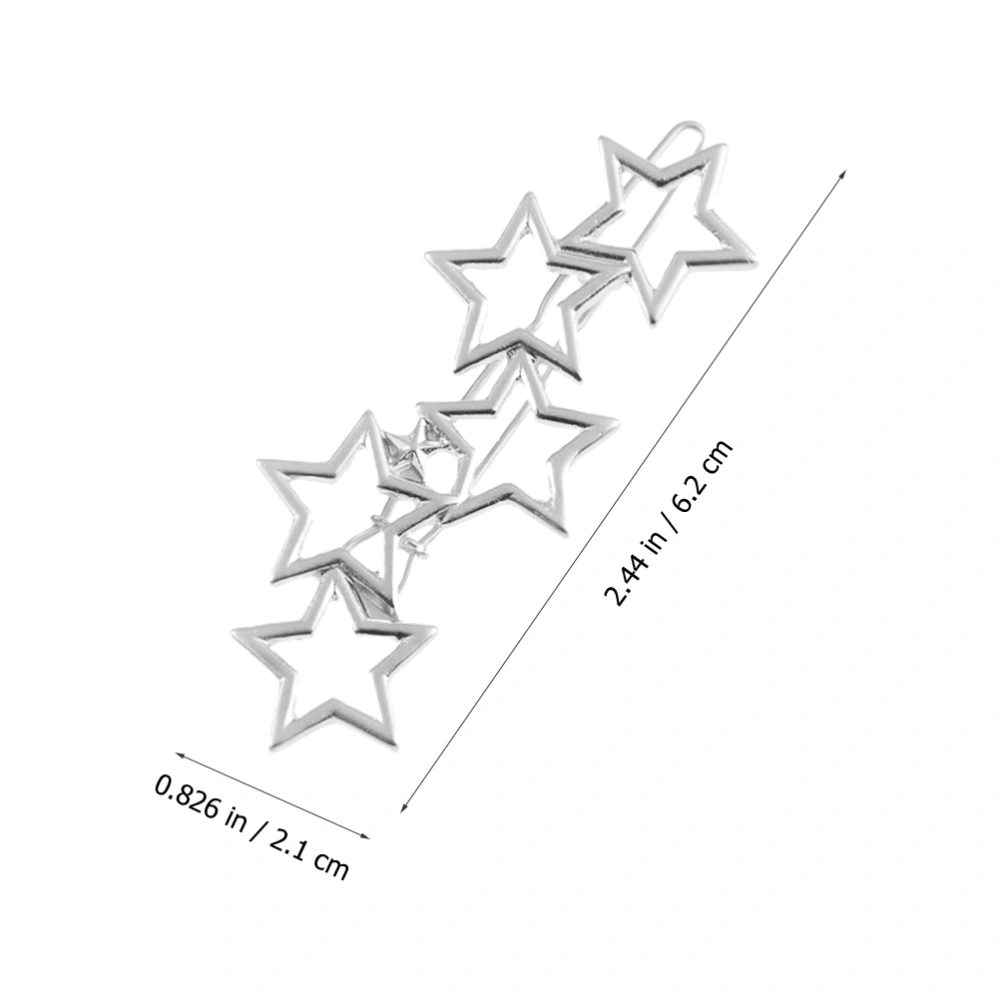 6pcs Star Clips Star Hair Pins Decorative Cluster Star Hair Accessories for Women Girls