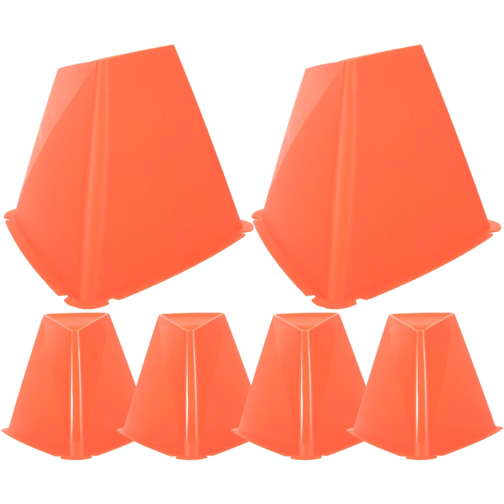 6pcs   Portable Soccer Cones Training Football Cones Multi-function Agility Cones