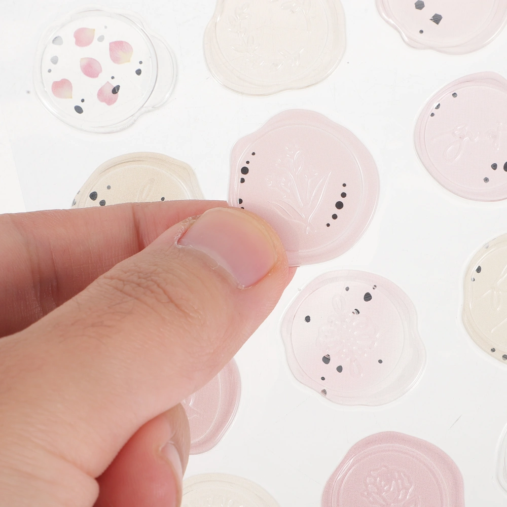 36pcs Lacquer Wax Labels Stamp Delicate Pattern Round Envelope Sealing Lacquer Stickers