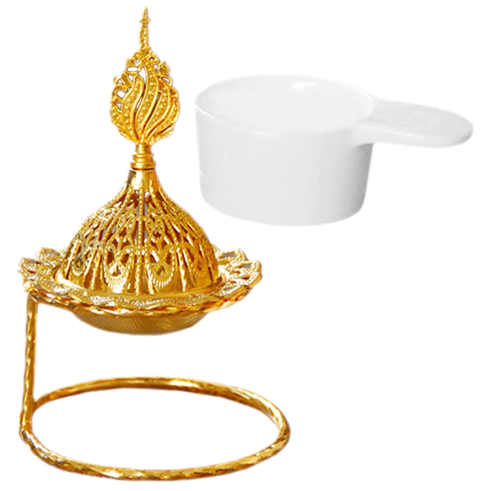 Metal Oil Burner Tealight Wax Warmer Ceramic Tealight Candle Holder Essential Oil Burner