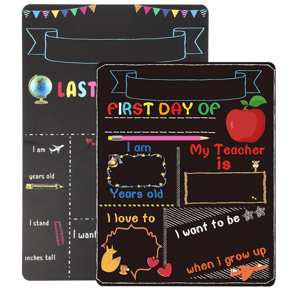 2pcs Letter School Sign Boards First Day Chalk Boards Children Chalkboards Kids Accessories