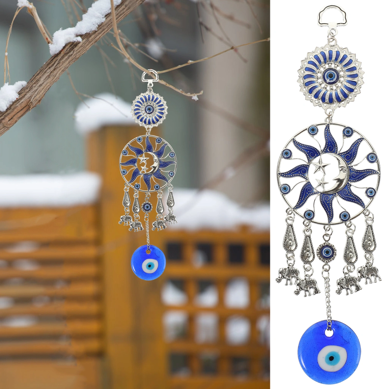 Elephant Pendant Evil Eye Hanging Decor Hanging Turkey Evil Eye Charm Car Hanging Ornament