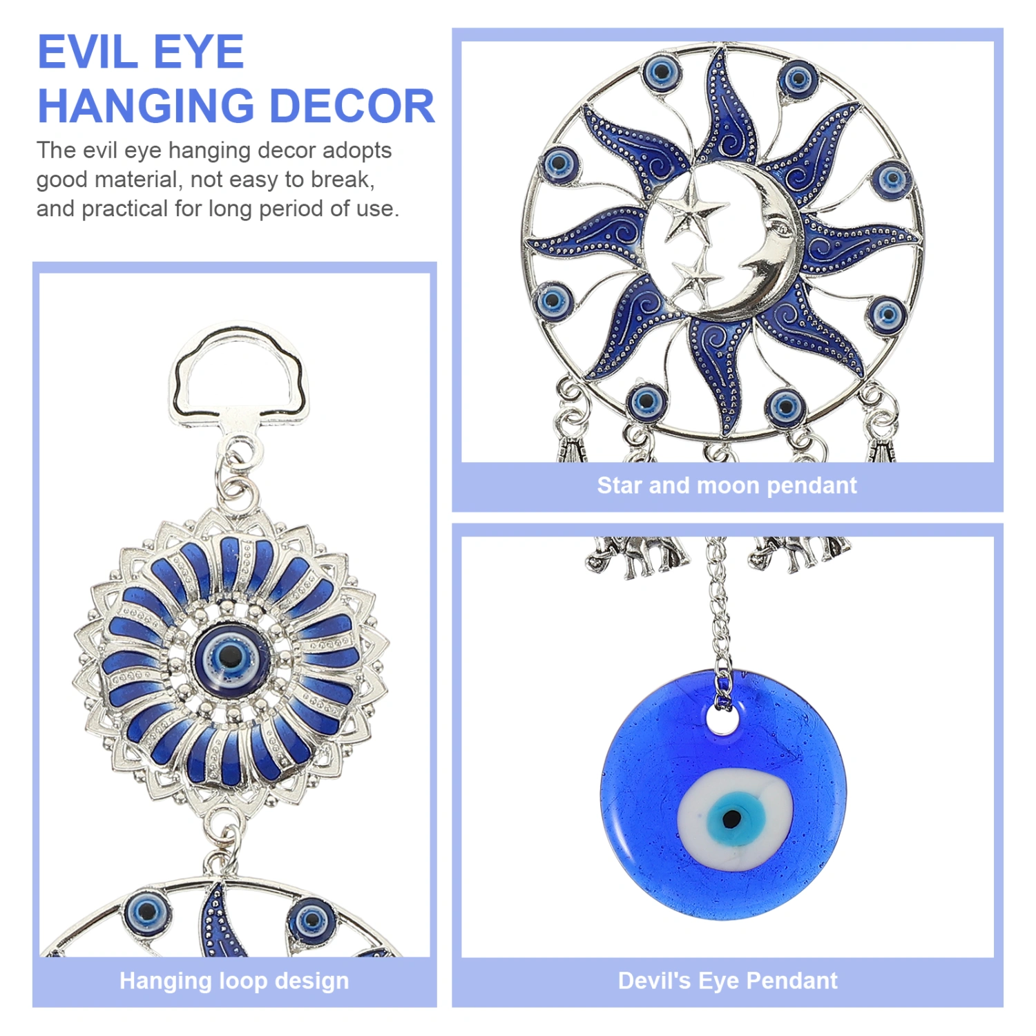 Elephant Pendant Evil Eye Hanging Decor Hanging Turkey Evil Eye Charm Car Hanging Ornament