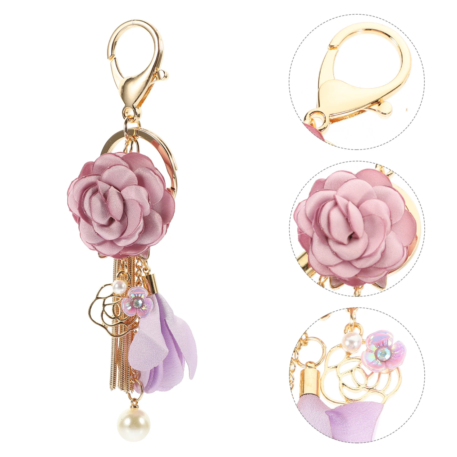 Rose Keychain Ornament Key Chain Pendant Key Chain Decoration Bag Hanging Decoration
