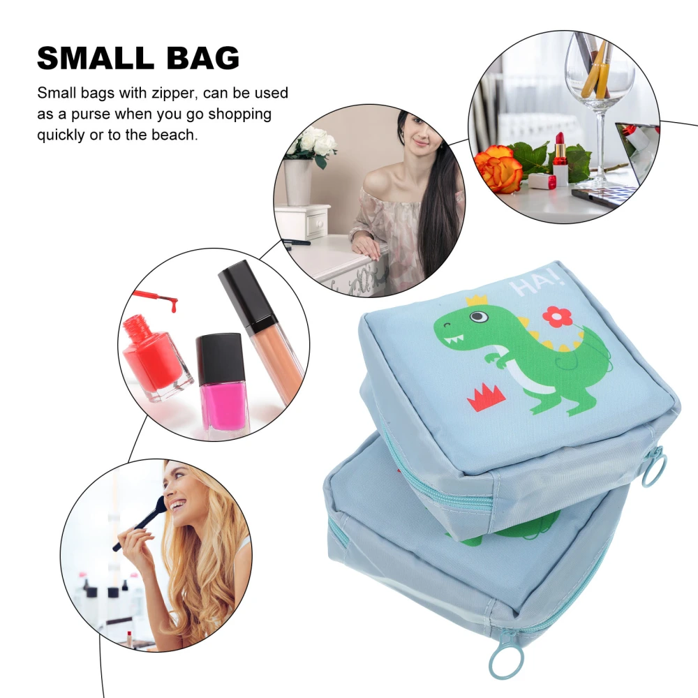 2Pcs Sanitary Napkin Bag Women Period Bag Girls Menstrual Pad Bag Portable Small Tampon Bag