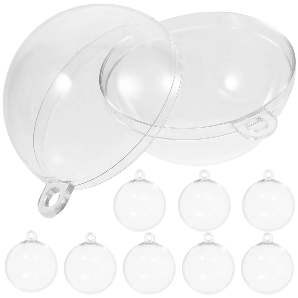 40pcs Clear Fillable Ball Ornament Xmas Fillable Ball Hanging Pendant for Diy Crafts Making