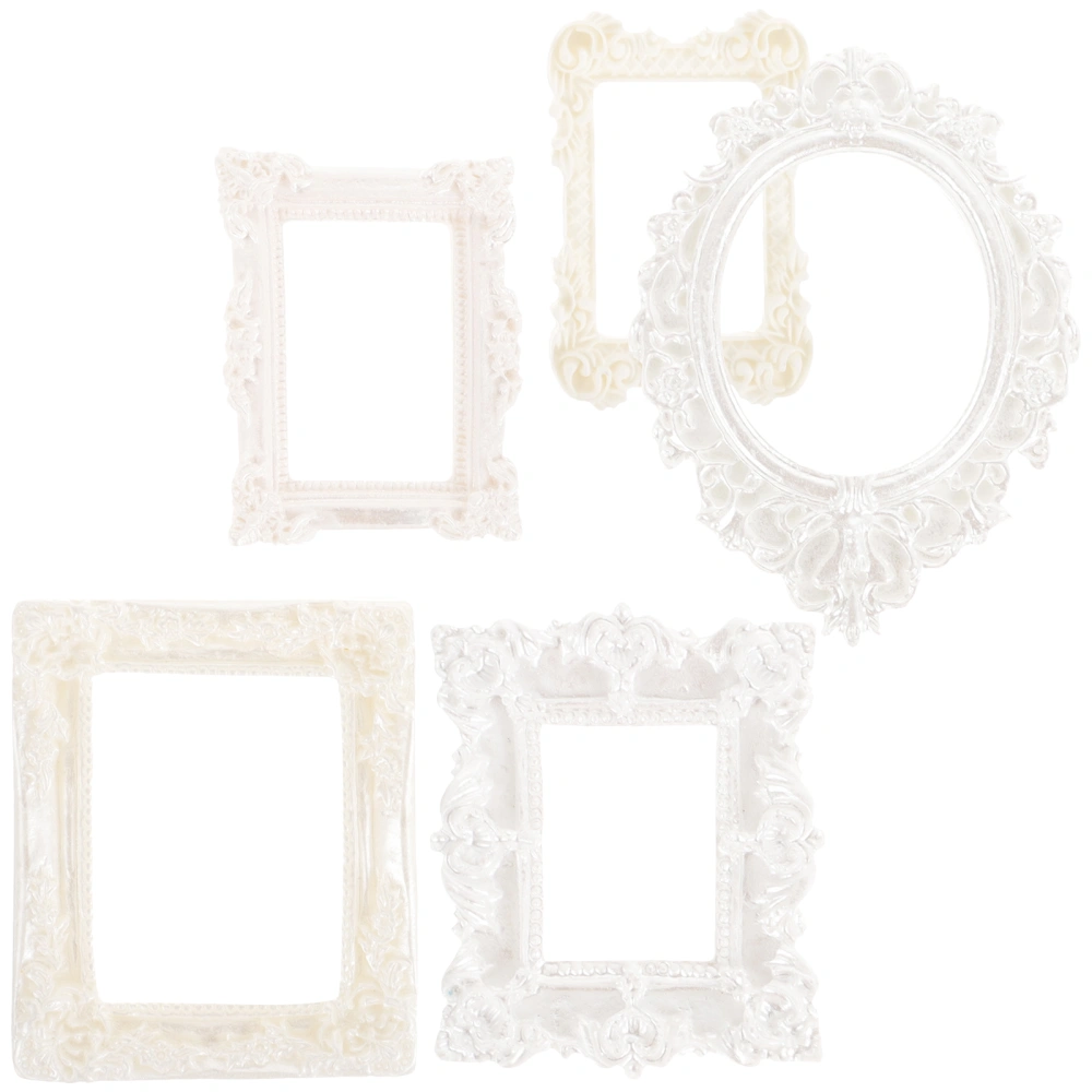 5pcs Photo Frame Props Small Picture Frames Decorative Picture Frames for Jewelry Store Display