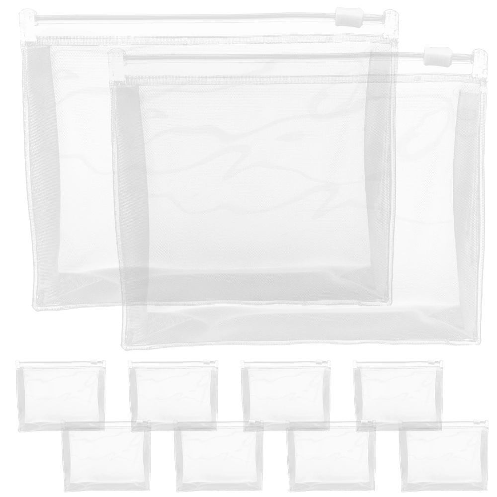 10pcs Transparent Cosmetic Bags Outdoor Travel Toiletry Bags Airline Toiletry Bags