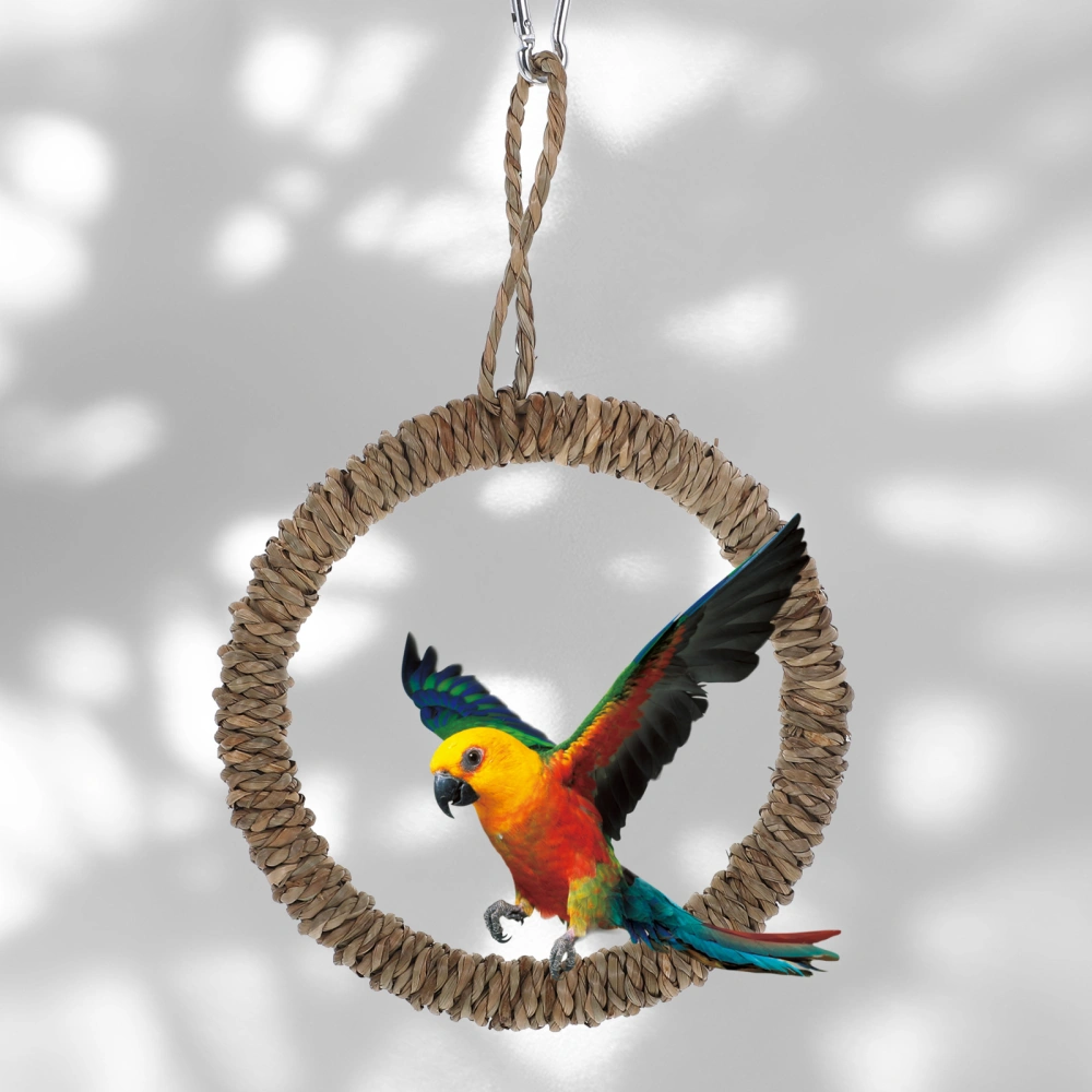 1 Set of Bird Stand Ring Decorative Bird Perch Funny Bird Swing Parrot Toy Bird Cage Supply