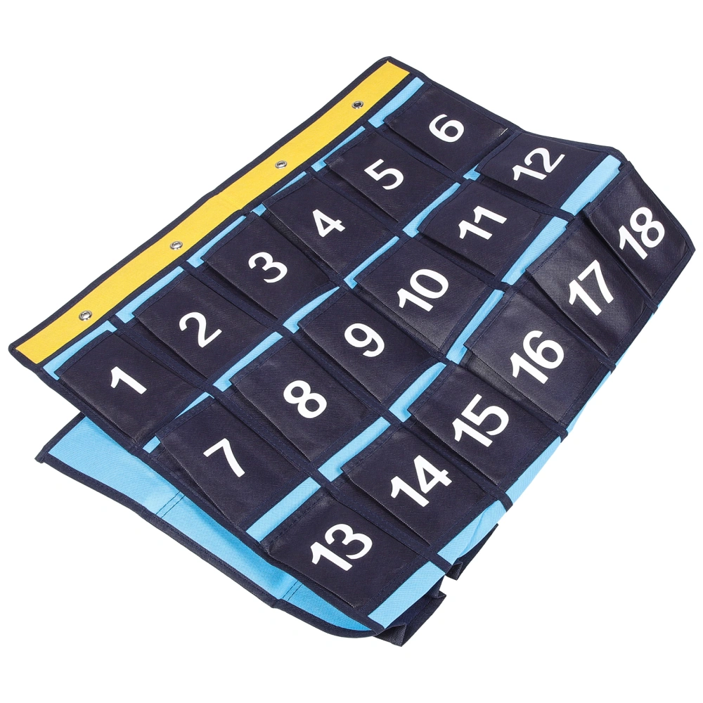 Numbered Pockets Chart Cell Phone Hanging Organizer Classroom Hanging Storage Bag