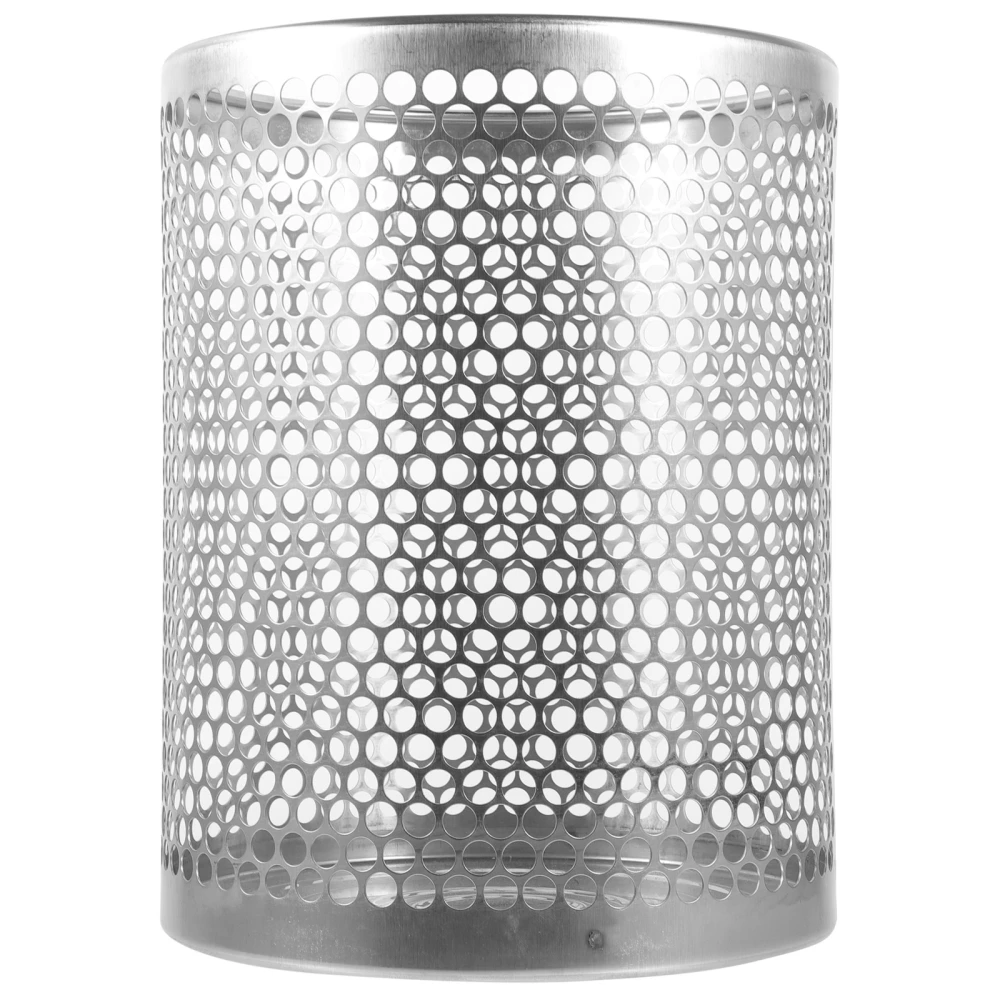 Stainless Steel Trash Can Hollow Out Trash Can Bathroom Trash Can Simple Waste Basket