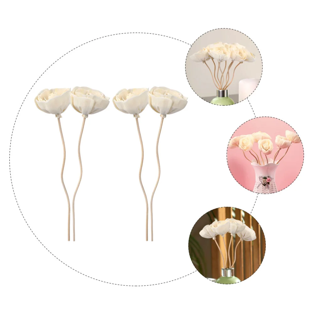 4pcs Diffuser Sticks Flower Aromatherapy Wood Sticks Fragrance Diffuser Sticks