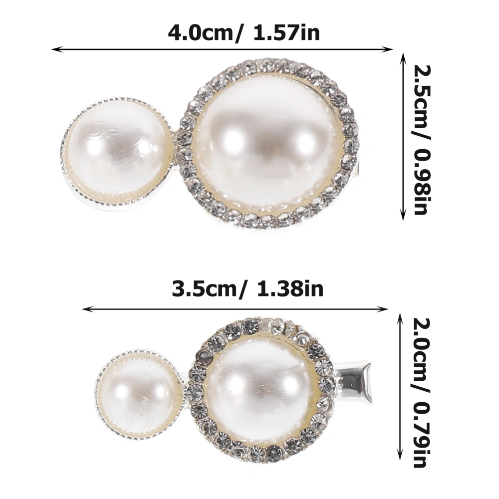 5pcs Decorative Pearl Hair Clips Large Hair Clips Barrette Hair for Women Girls