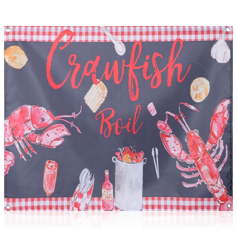 Lobster Boil Backdrop Fabric Crawfish Party Photo Background Birthday Party Decoration