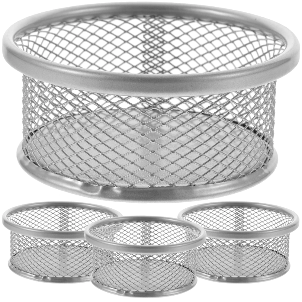 4Pcs Paperclip Mesh Baskets Sundries Storage Holders Office Storage Bucket for Clips