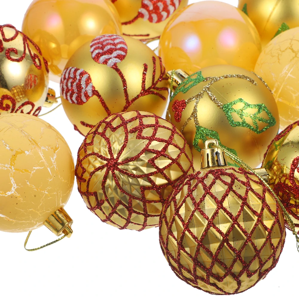 12pcs Xmas Tree Ball Ornaments Plastic Christmas Ball Xmas Tree Hanging Ornament