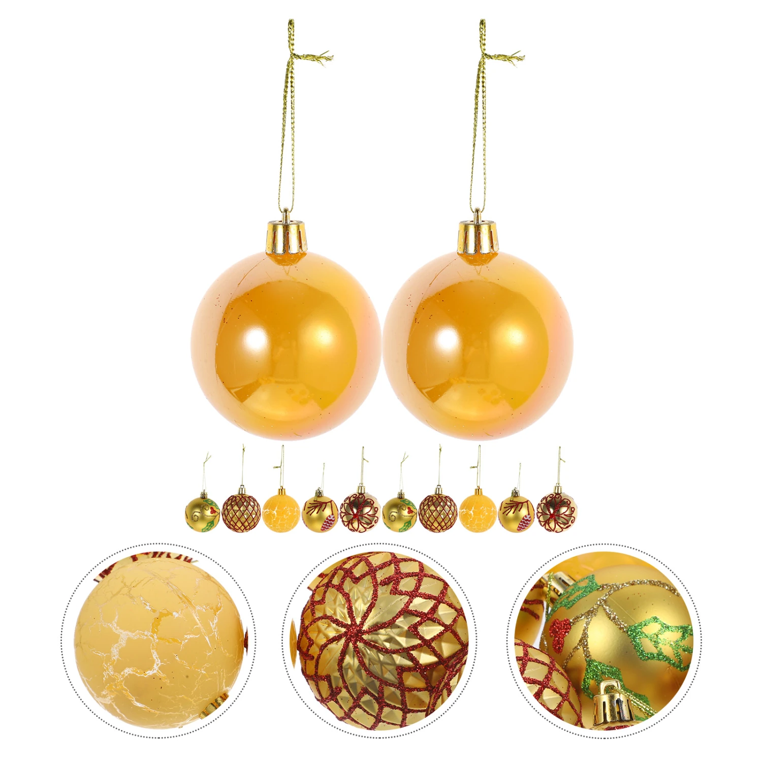 12pcs Xmas Tree Ball Ornaments Plastic Christmas Ball Xmas Tree Hanging Ornament