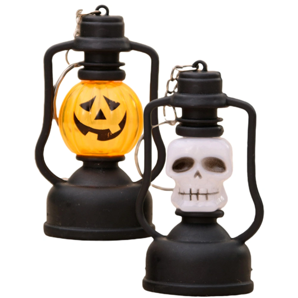 2Pcs Halloween Lamp Luminous Lantern Halloween Party Lamp Halloween Yard Decor