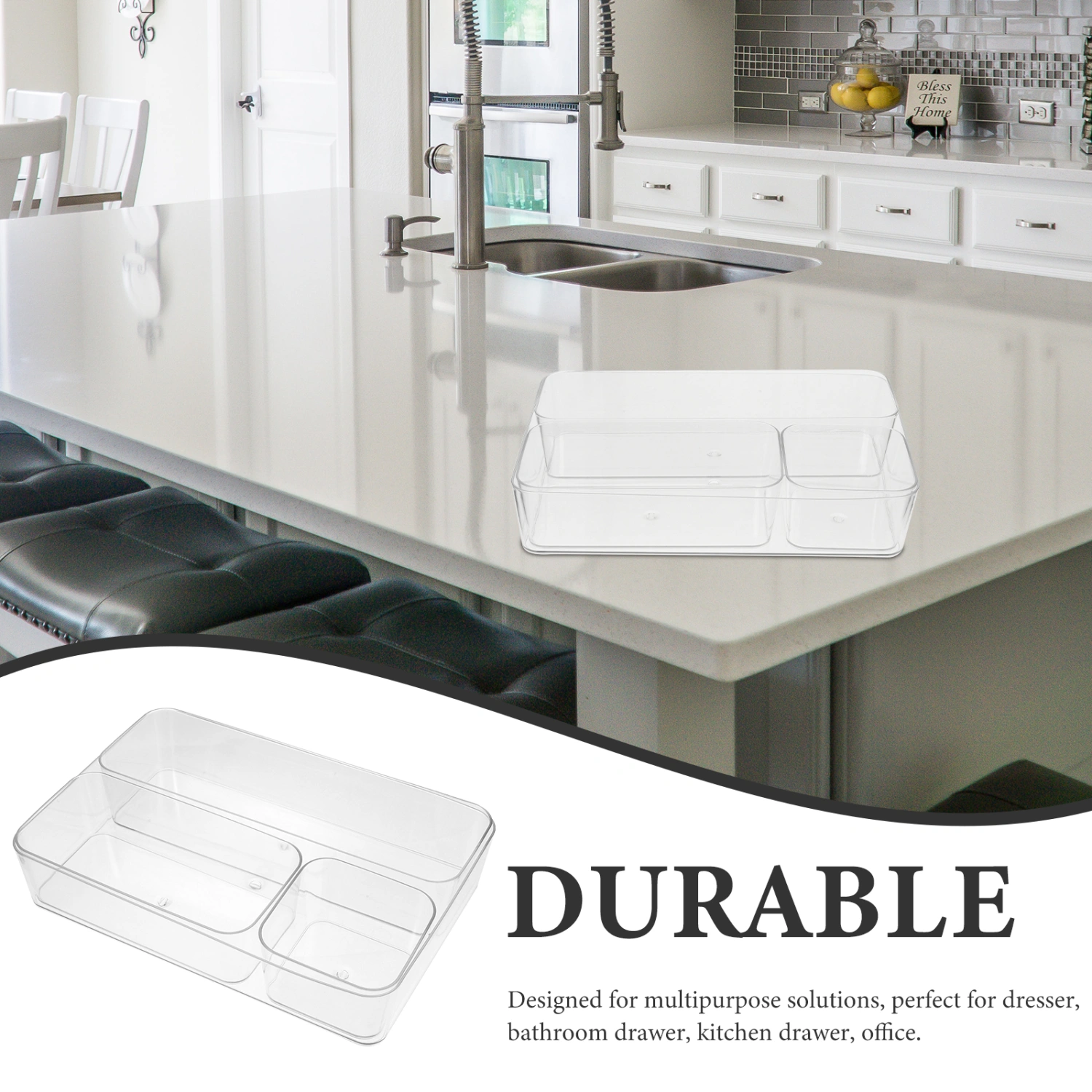 4pcs Plastic Desk Drawer Organizer Free Combination Cosmetic Sundries Storage Cases