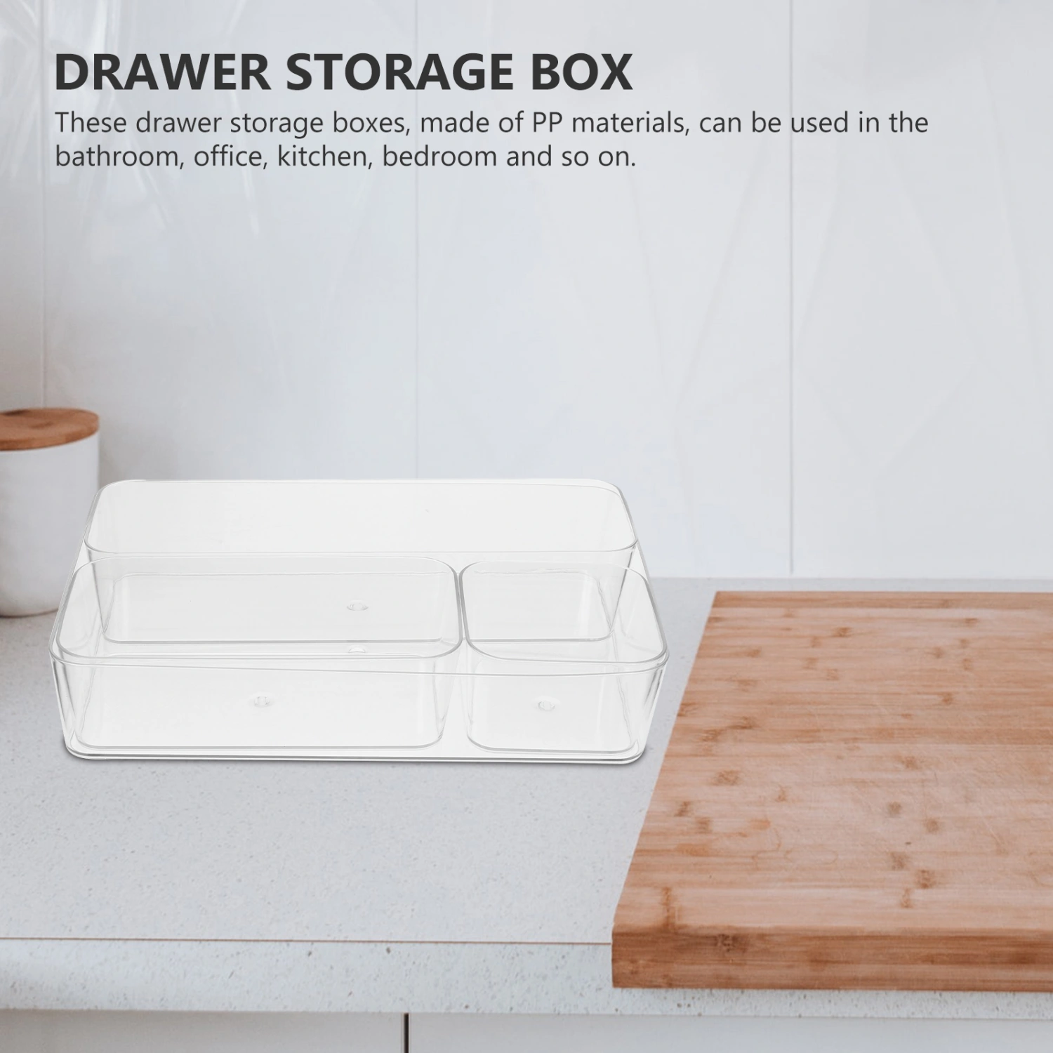4pcs Plastic Desk Drawer Organizer Free Combination Cosmetic Sundries Storage Cases