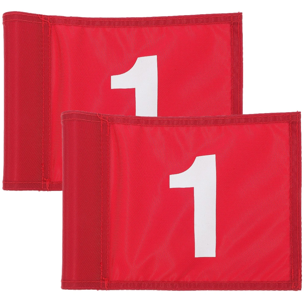 2Pcs Numbered Golfs Flags Target Golfing Flags Golfing Target Flags Golfs Training Flags