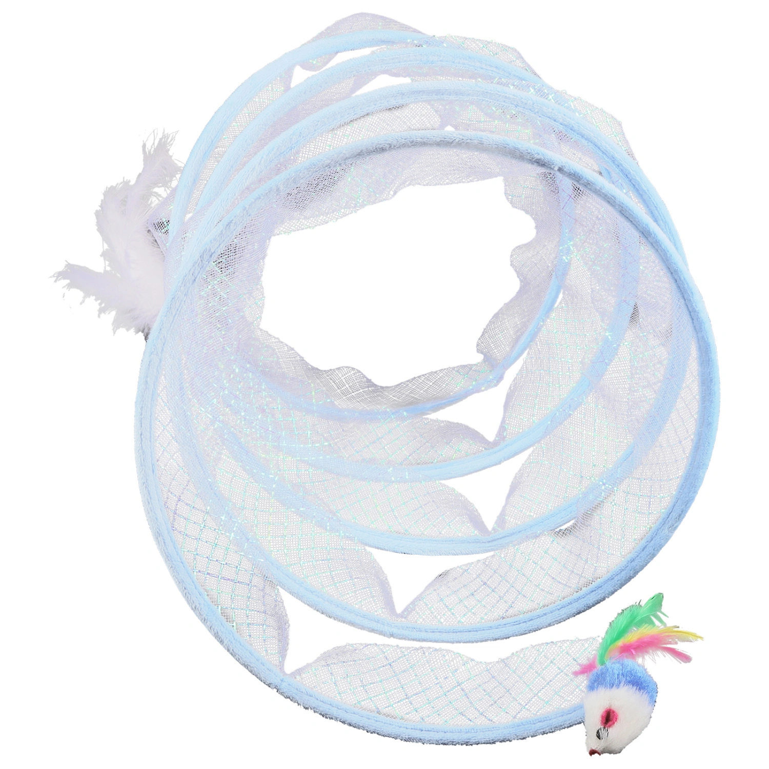 Folded Cat Tunnel Collapsible Channel Toy Cat Tunnel S-Shaped Indoor Cat Tunnel Toy