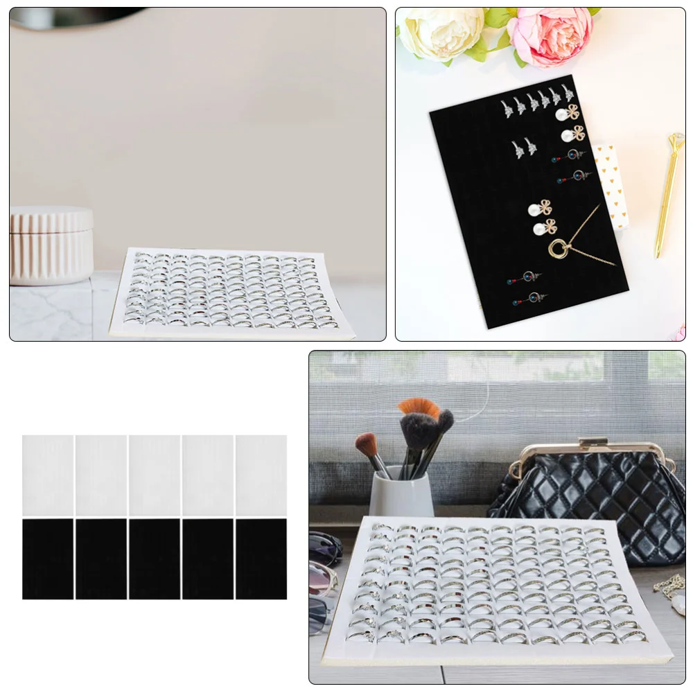 10Pcs Ring Jewelry Inserts Jewelry Storage Box Ring Insert Display Pad Jewelry Box Liner Sponge Insert Ring Holder