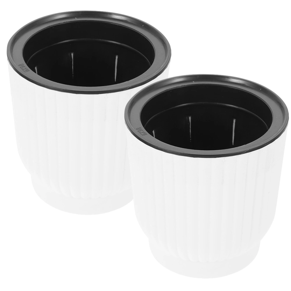 2Pcs Self Watering Planters Plastic Plant Pot Modern Flowers Planters Self Watering Planters