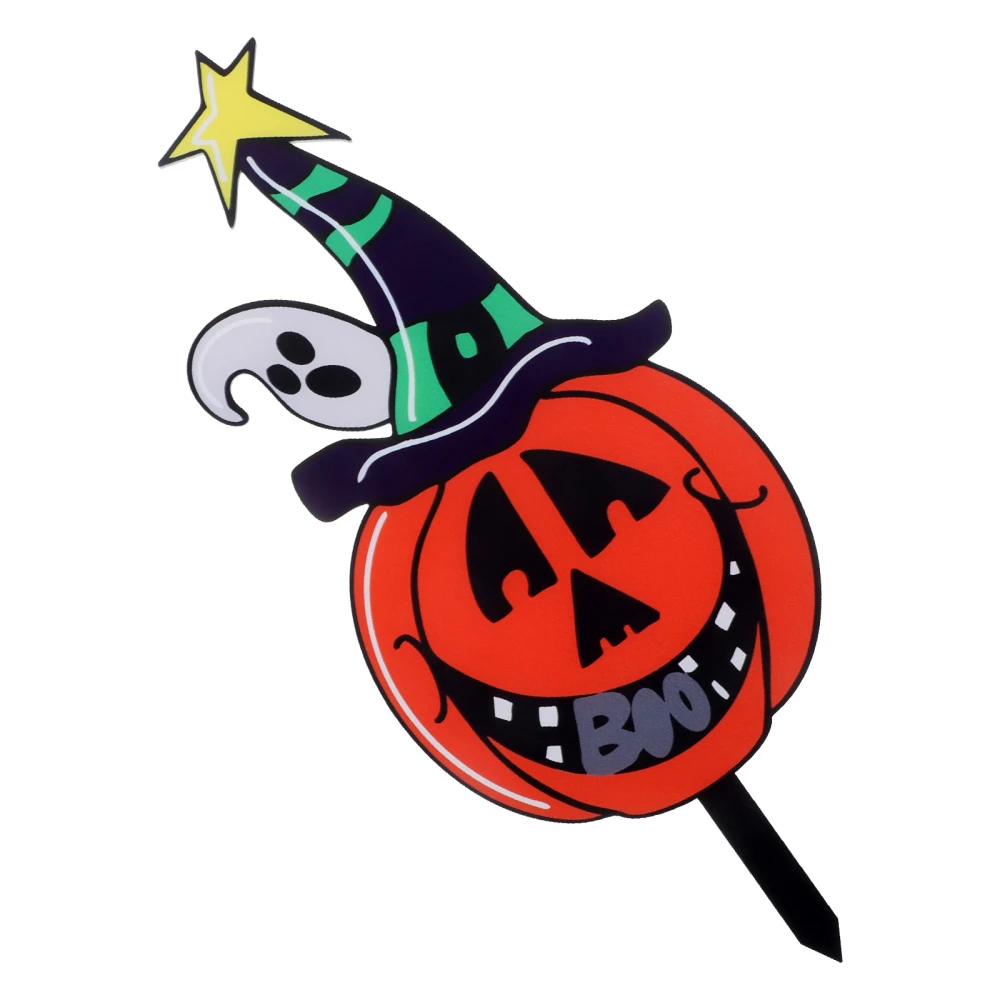 Halloween Pumpkin Garden Stake Halloween Party Decoration Lawn Inserting Pumpkin Sign