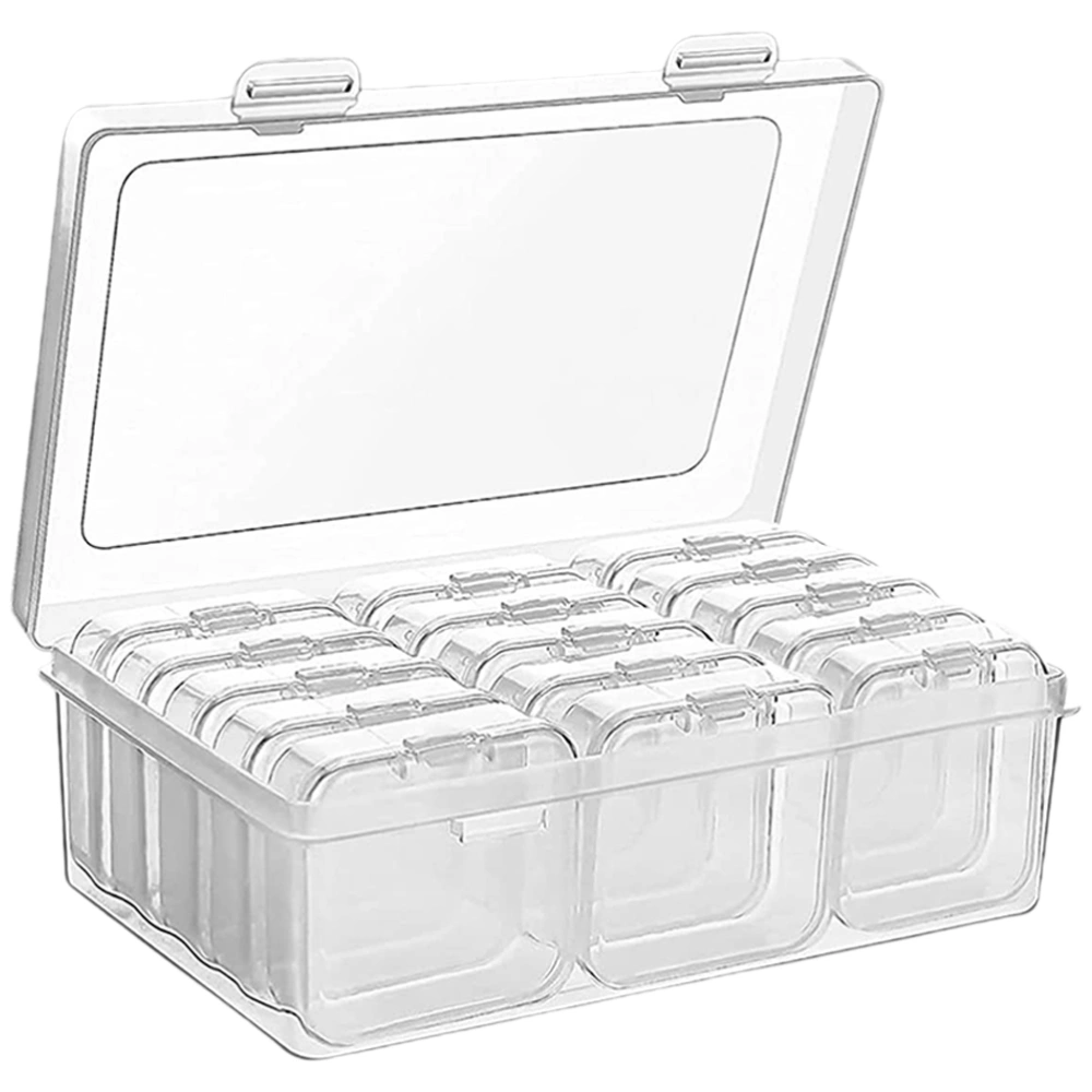 1 Set of Transparent Jewelry Divider Box Portable Jewelry Storage Container Multi-grid Jewelry Holder