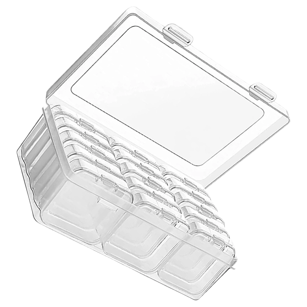 1 Set of Transparent Jewelry Divider Box Portable Jewelry Storage Container Multi-grid Jewelry Holder