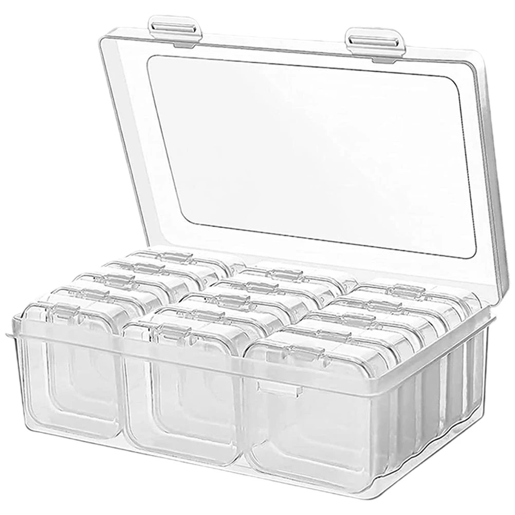 1 Set of Transparent Jewelry Divider Box Portable Jewelry Storage Container Multi-grid Jewelry Holder