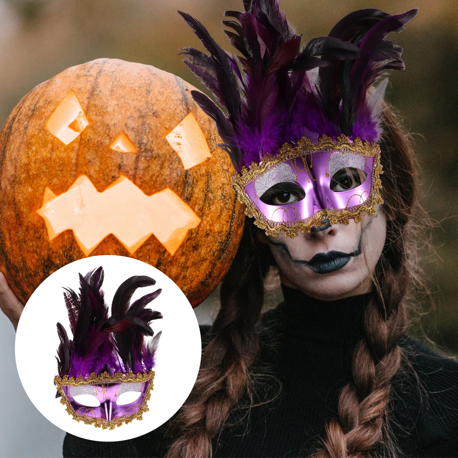 Venetian Mask Festival Plumage Masquerade Mask Halloween Plumage Mask Photo Prop