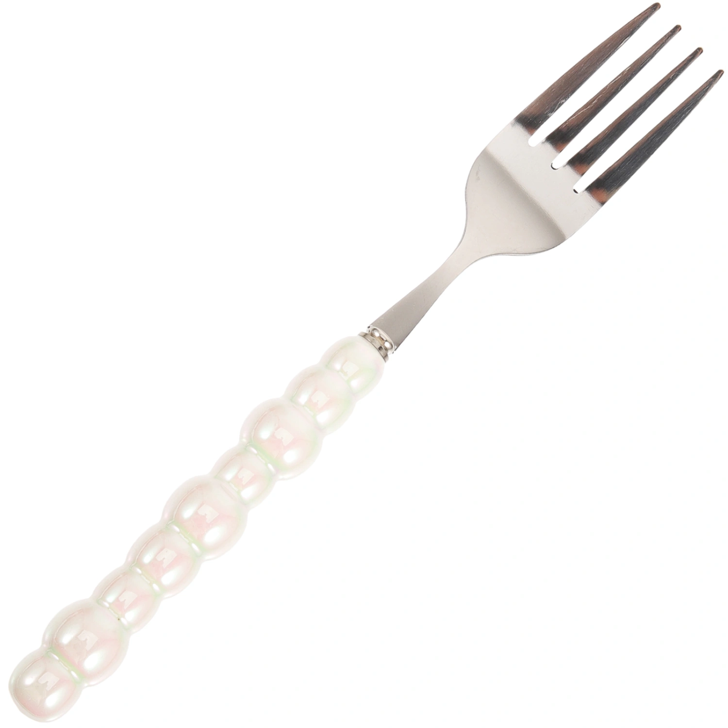 Ceramic Handle Stainless Steel Fork Ice Cream Cutlery Dessert Flatware for Kitchen
