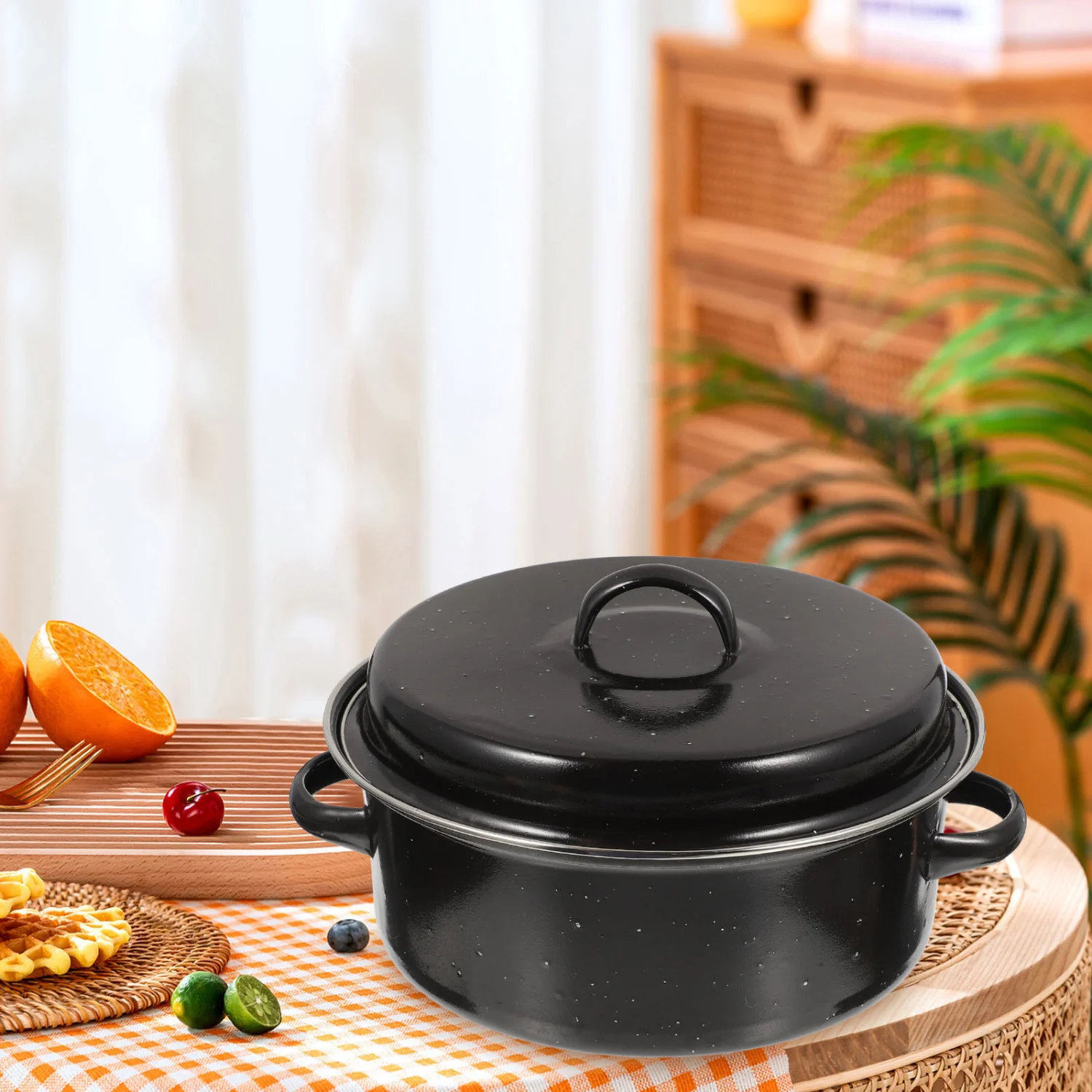 1 Set of Kitchen Roasting Pan Multi-function Roaster Daily Use Roasting Pan Kitchen Accessory