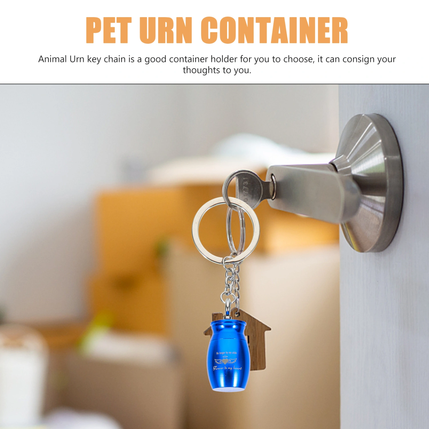 2pcs Small Pet Urn Pendant Unique Key Chain Pendant Memorial Urn Hanging Charm Pet Urn Charm