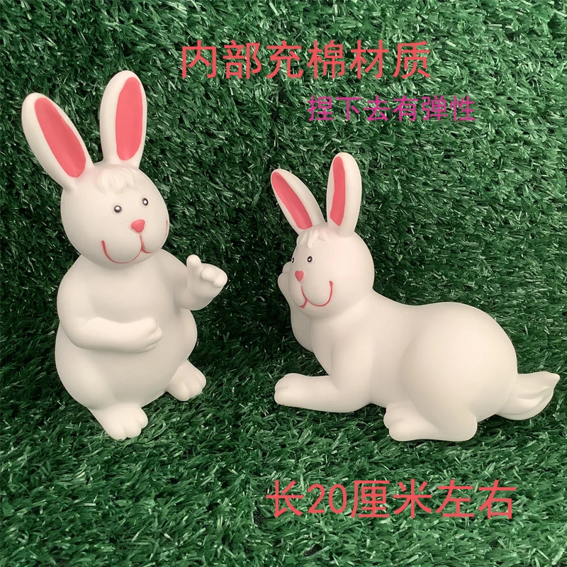 Rabbit Figurine Ornament Realistic Bunny Statue Animal Model Collectible Table Centerpiece