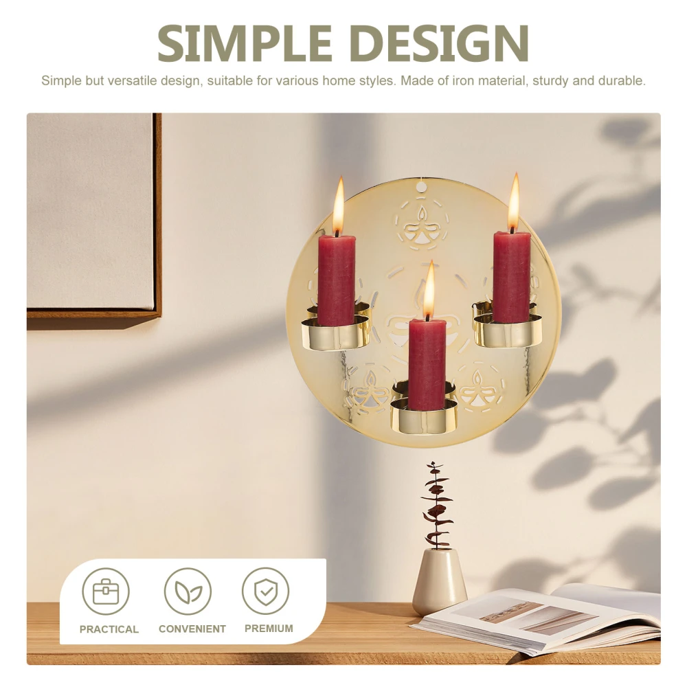 Wall Candle Stand Iron Candleholder Wall Decoration Tealight Candle Stand Sconce Decor