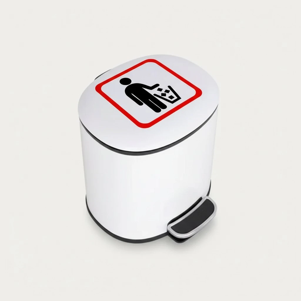 3Pcs Yard Waste Sticker Trash Can Sign Sticker Trash Can Warning Sign Decal Adhesive Trash Sticker