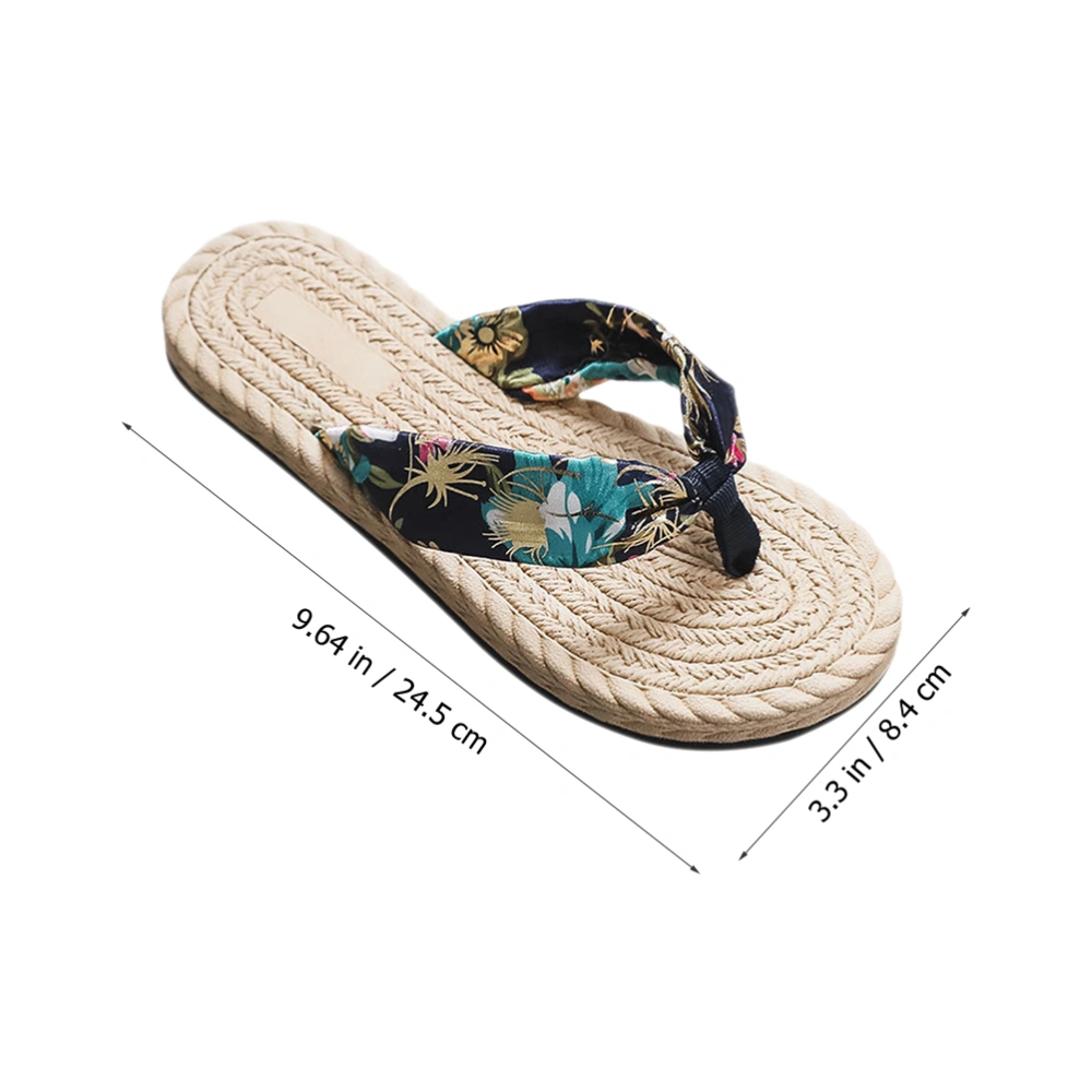 1 Pair Women Flat Sandals Summer Beach Sandals Bohemian Beach Flat Flip Flops for Girl