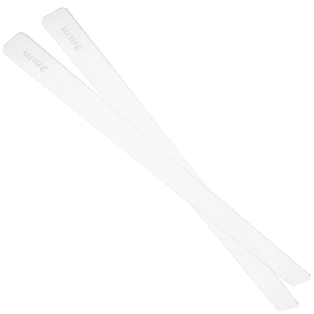 2Pcs French Rolling Pin Sticks Acrylic Baking Ruler Acrylic Flat Ruler for Dough Thickness