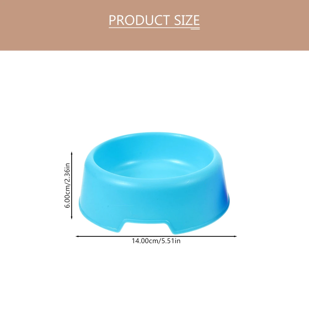 2pcs Plastic Pet Food Bowl Bright Color Pet Cat Dog Bowl Animal Practical Food Water Bowl