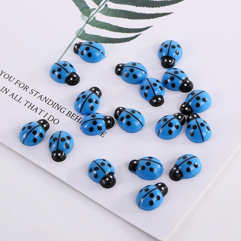 80pcs Mini Ladybugs Miniature Garden Ladybug Figures Ladybug Charms for Crafts