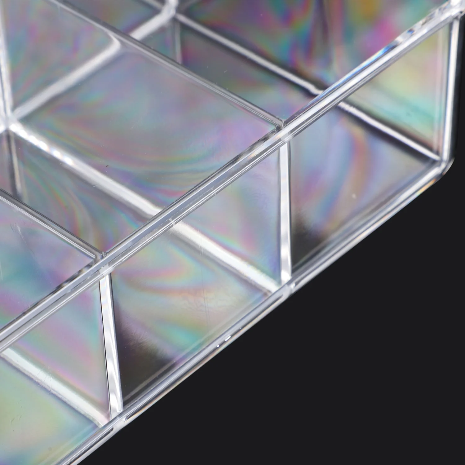 Clear Figure Display Box Compartments Display Case Cabinet Stand Display Box for Gemstone and Figures