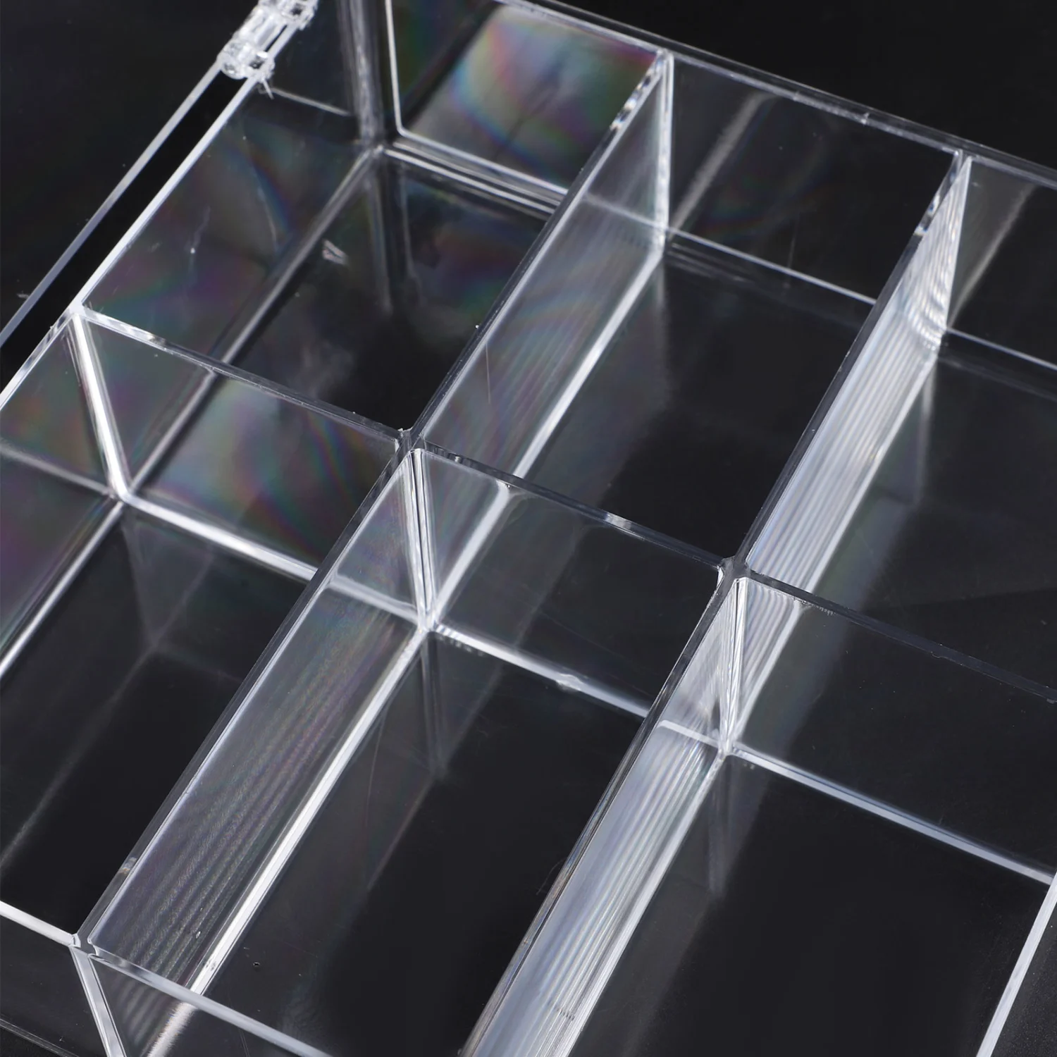 Clear Figure Display Box Compartments Display Case Cabinet Stand Display Box for Gemstone and Figures