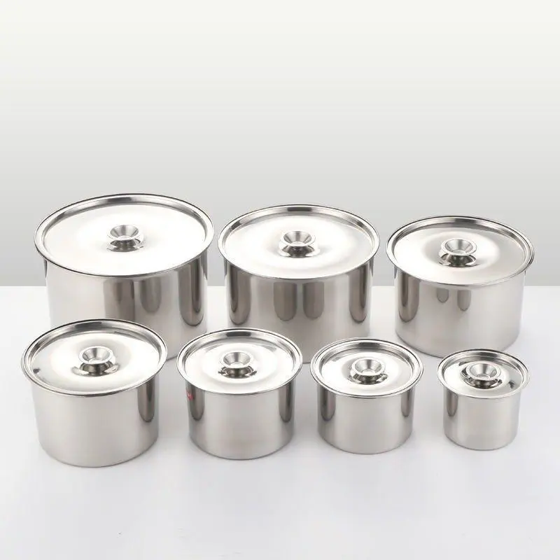 Oil Storage Can Cover Bacon Grease Container Lid Stainless Steel Seasoning Pot Lid for Home Kitchen